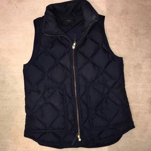 J Crew Navy puffer vest XS